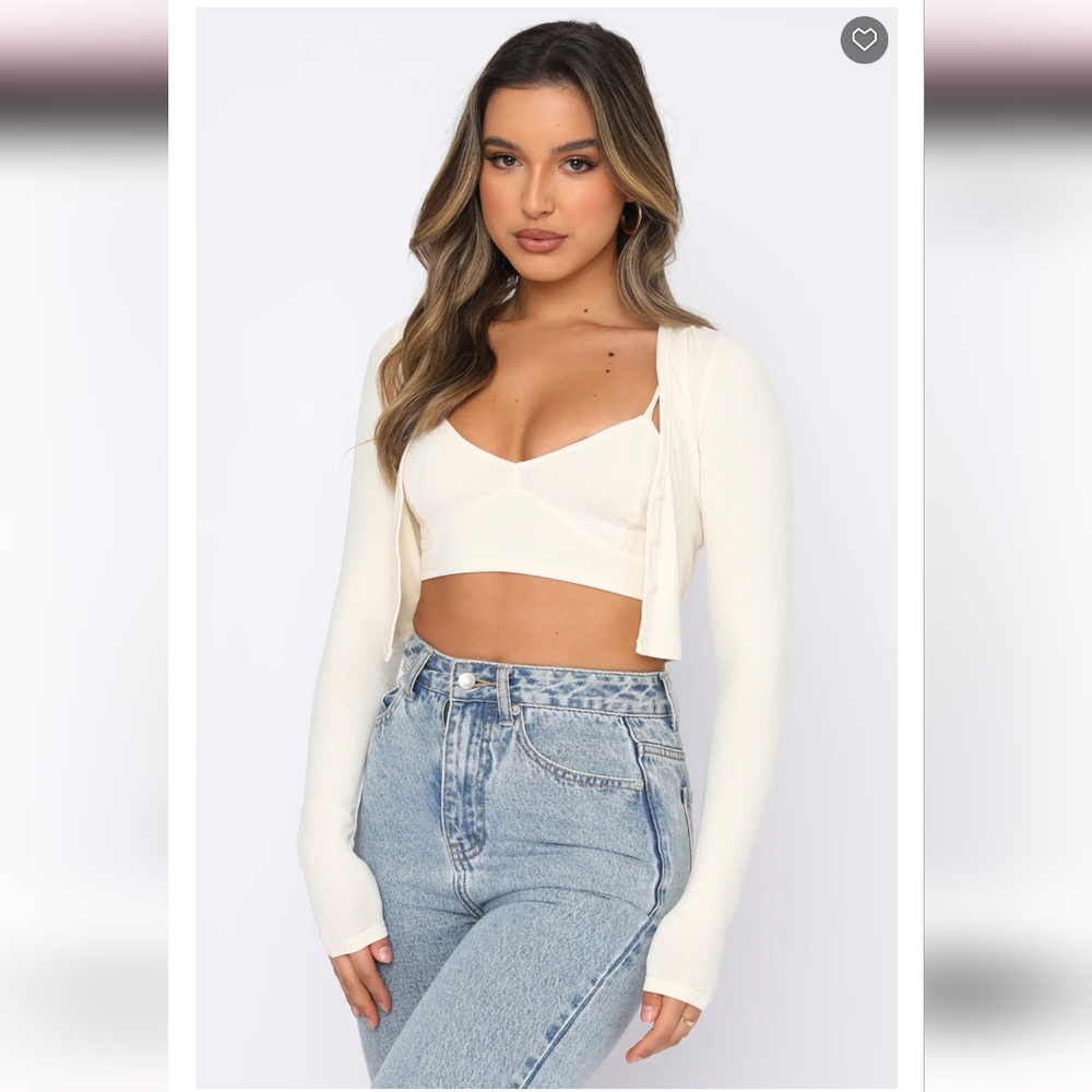 COPY - White Fox - Who We Are Two Piece Crop Butter -Reposted buyer changed mind